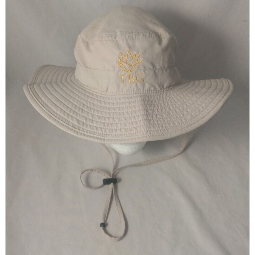 Adjustable TBG & Lotus Flower Bucket/Boonie Sun Hat w/Chin Strap-EXCELLENT!